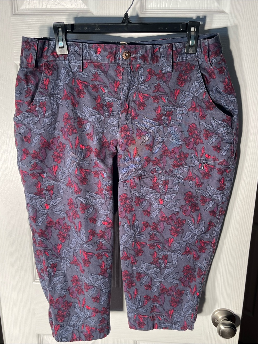 Duluth Trading Co Rootstock Gardening Petal Pushers Capris Women's 16 Floral